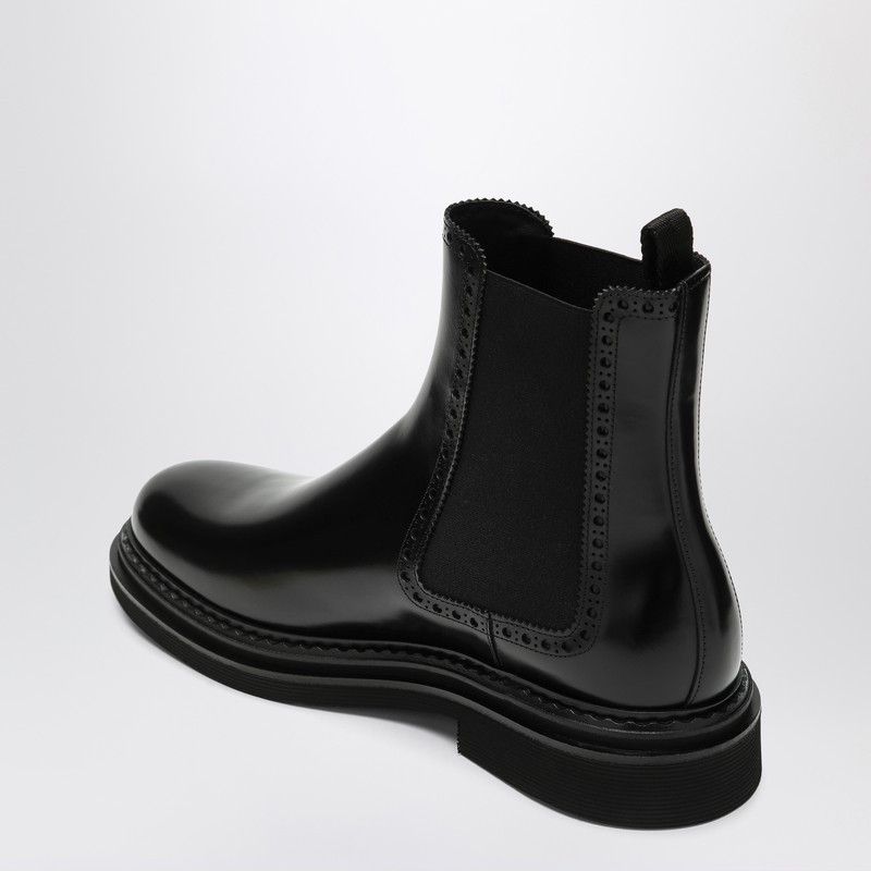 Dolce & Gabbana Dolce&Gabbana Black Leather Ankle Boot Size US 7 / EU 40 - 2 Thumbnail