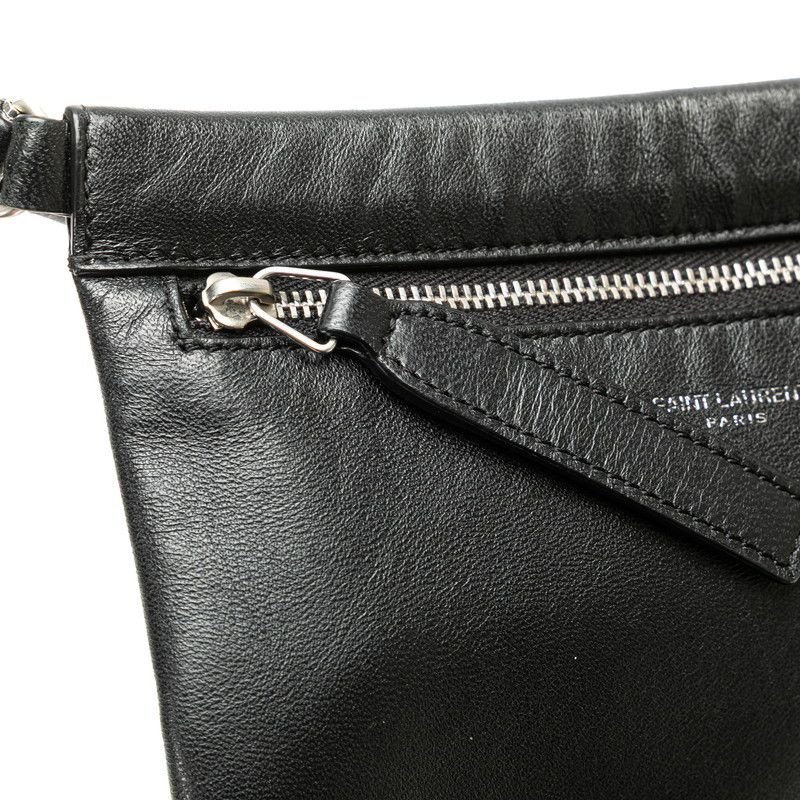 Yves Saint Laurent Yves Saint Laurent Saint Laurent Logo Leather Shoulder Bag Leather Shoulder Bag 581697 Size ONE SIZE - 7 Thumbnail