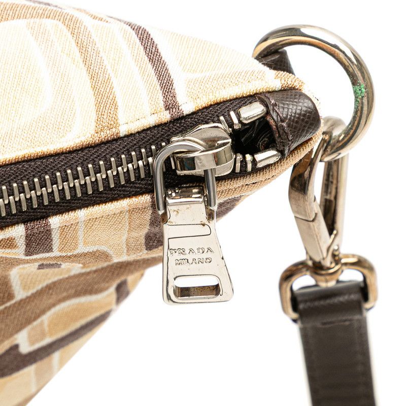 Prada Prada Prada Triangle Logo Plate Canvas Leather 2way Bag Canvas Shoulder Bag DUTY FREE for USA Size ONE SIZE - 7 Thumbnail