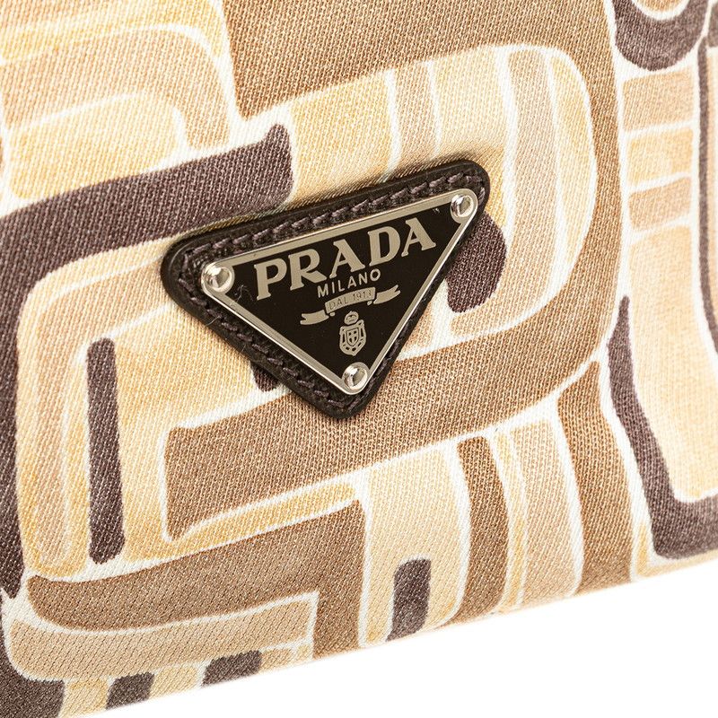 Prada Prada Prada Triangle Logo Plate Canvas Leather 2way Bag Canvas Shoulder Bag DUTY FREE for USA Size ONE SIZE - 9 Thumbnail