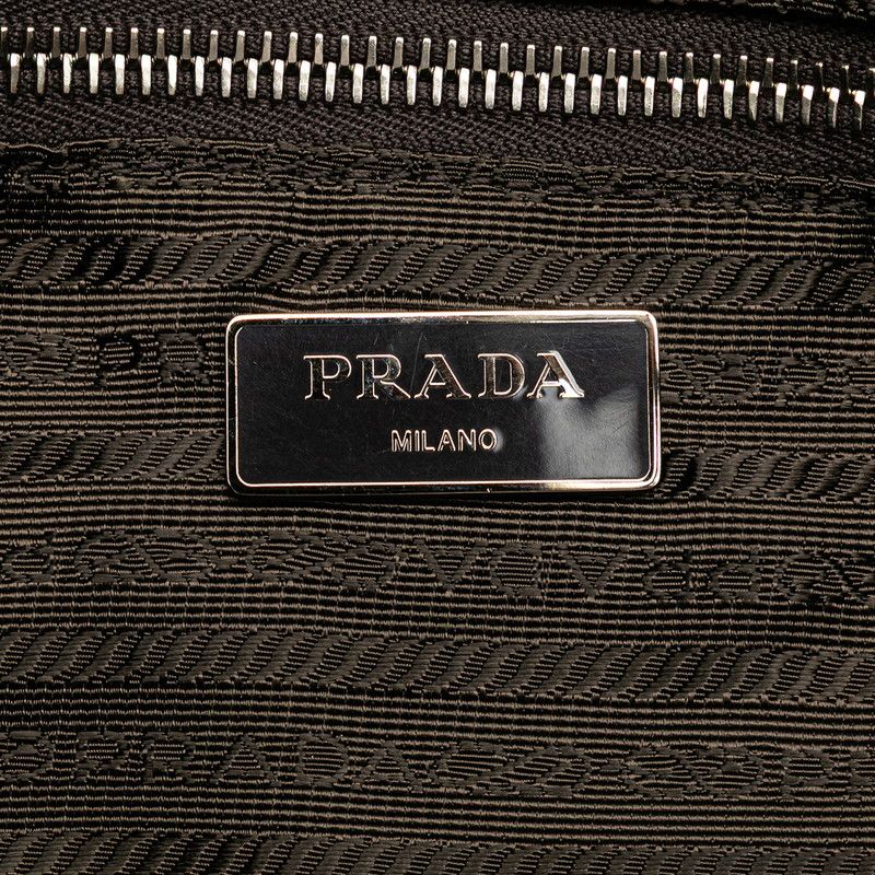 Prada Prada Prada Triangle Logo Plate Canvas Leather 2way Bag Canvas Shoulder Bag DUTY FREE for USA Size ONE SIZE - 10 Thumbnail