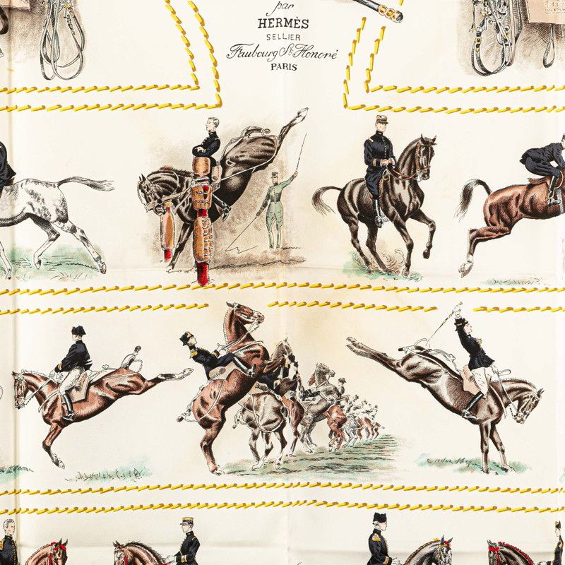 Hermes Hermes Hermes CADRE NOIR Carré 90 Silk Scarf Others Scarf Size ONE SIZE - 2 Thumbnail