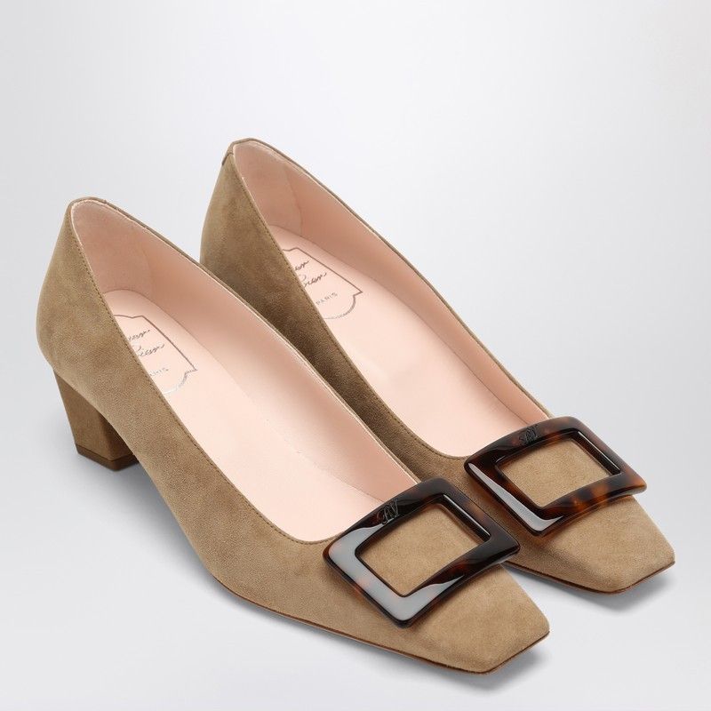 Roger Vivier Roger Vivier Belle Vivier Tobacco Suede Décolletté Size US 10 / IT 40 - 2 Thumbnail