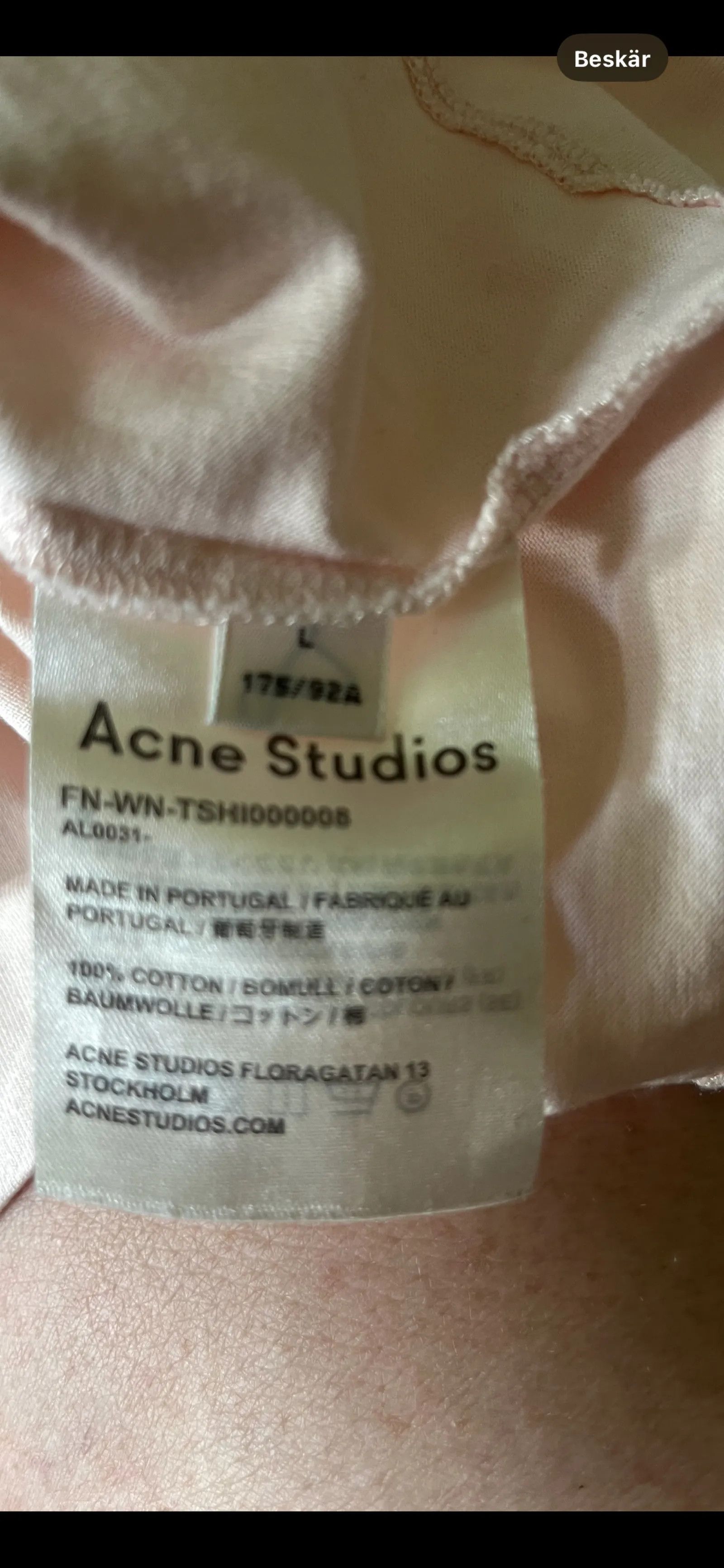 Acne Studios Acne Studios Fn-wn-tshi00008 Short Sleeve T-shirt Size L / US 10 / IT 46 - 2 Thumbnail