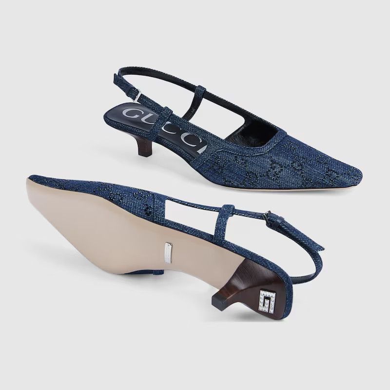 Gucci Gucci GG Slingback Pumps SIZE 39.5 Size ONE SIZE - 3 Thumbnail