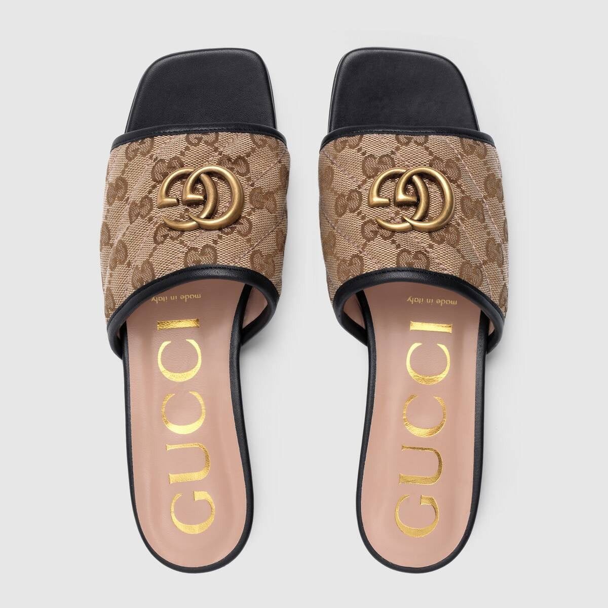 Gucci Gucci GG Matelasse Canvas Slide Sandals SIZE 35 Size ONE SIZE - 2 Thumbnail