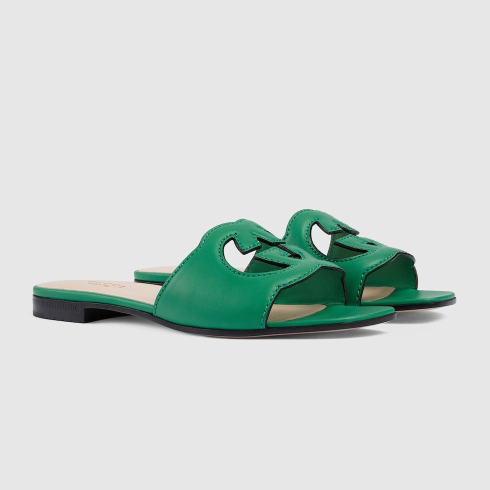 Gucci Gucci Interlocking G Slide Sandals SIZE 34 Size ONE SIZE - 2 Thumbnail