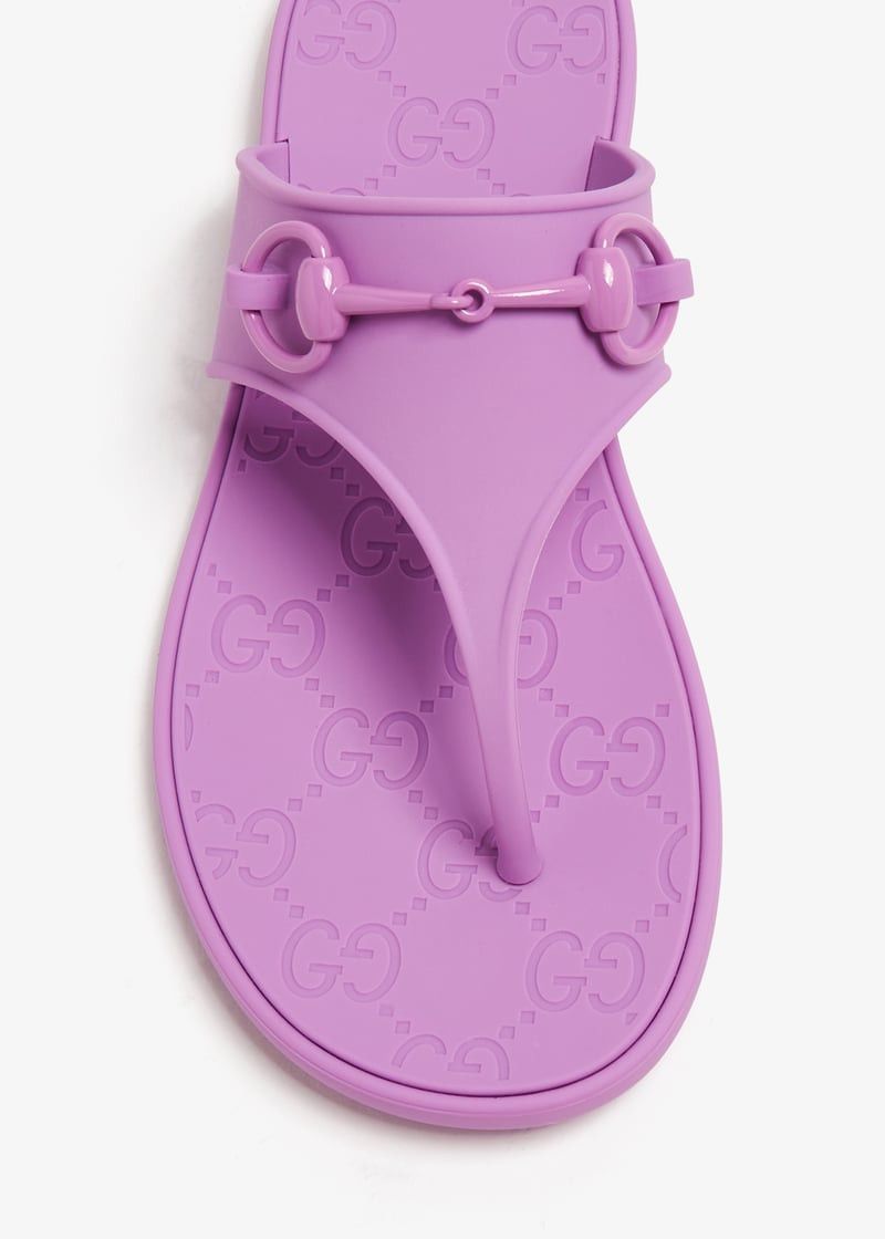 Gucci Gucci Horsebit Thong Rubber Sandals SIZE 36 Size ONE SIZE - 2 Thumbnail