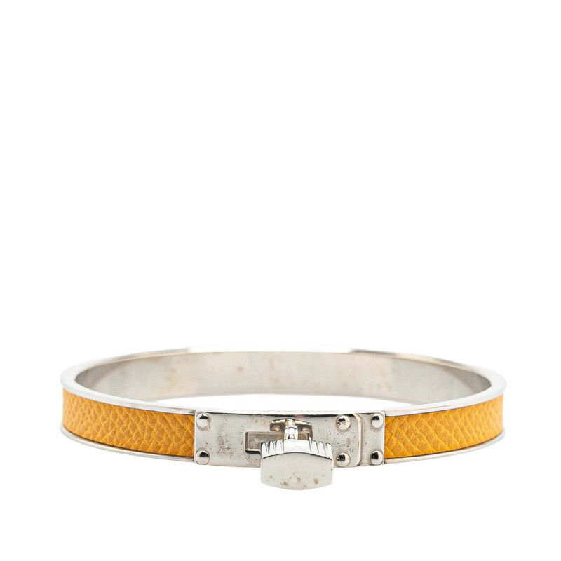 Hermes Hermes Hermes Kelly Cadena Motif Metal Leather Bracelet Metal Bangle DUTY FREE for USA Size ONE SIZE - 3 Thumbnail