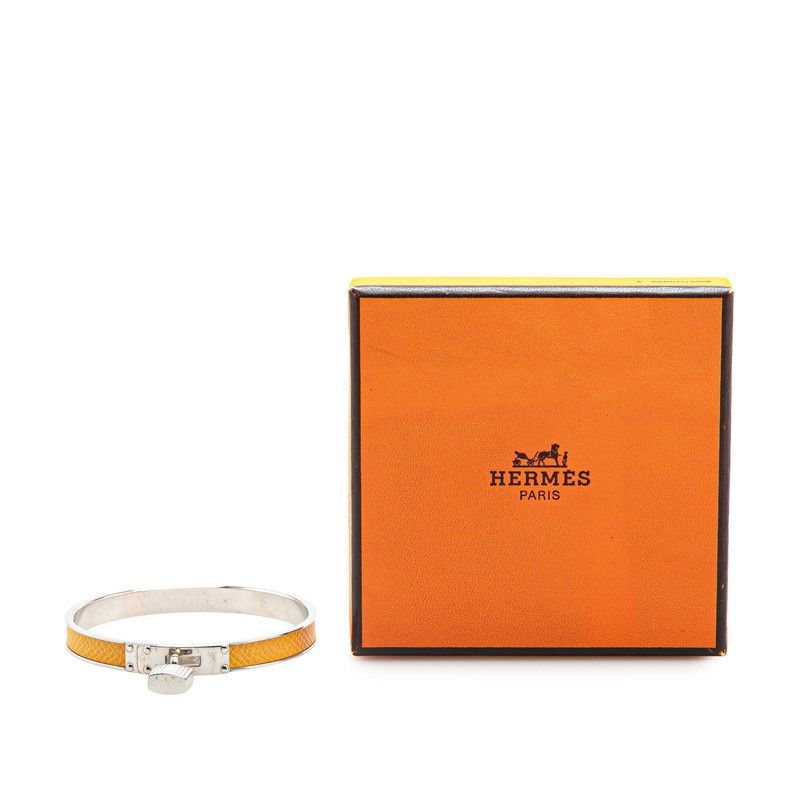Hermes Hermes Hermes Kelly Cadena Motif Metal Leather Bracelet Metal Bangle DUTY FREE for USA Size ONE SIZE - 7 Thumbnail