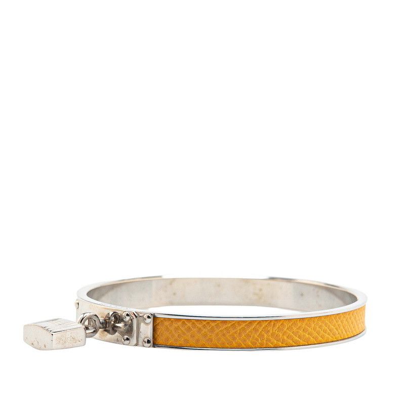 Hermes Hermes Hermes Kelly Cadena Motif Metal Leather Bracelet Metal Bangle DUTY FREE for USA Size ONE SIZE - 2 Thumbnail