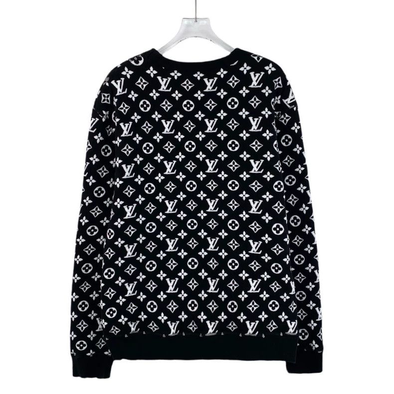 Louis Vuitton louis vuitton black logo long sleeve sweatshirt-dmc Size US L / EU 52-54 / 3 - 2 Thumbnail