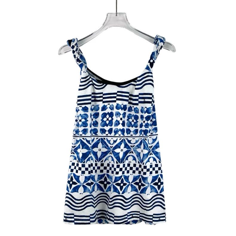 Louis Vuitton louis vuitton blue striped logo tank top-dmc Size US L / EU 52-54 / 3 - 2 Thumbnail