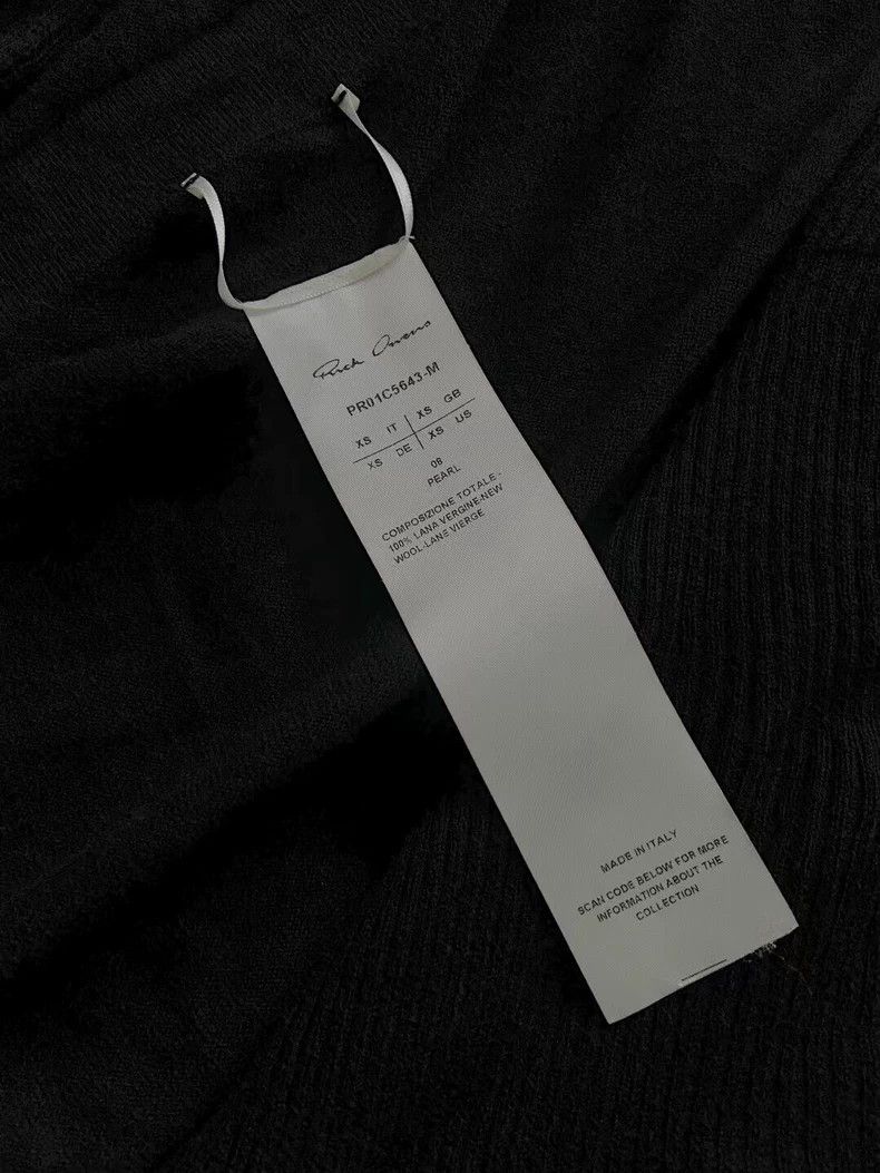 Rick Owens black wool knit long shawl coat-dmc Size US XS / EU 42 / 0 - 4 Thumbnail