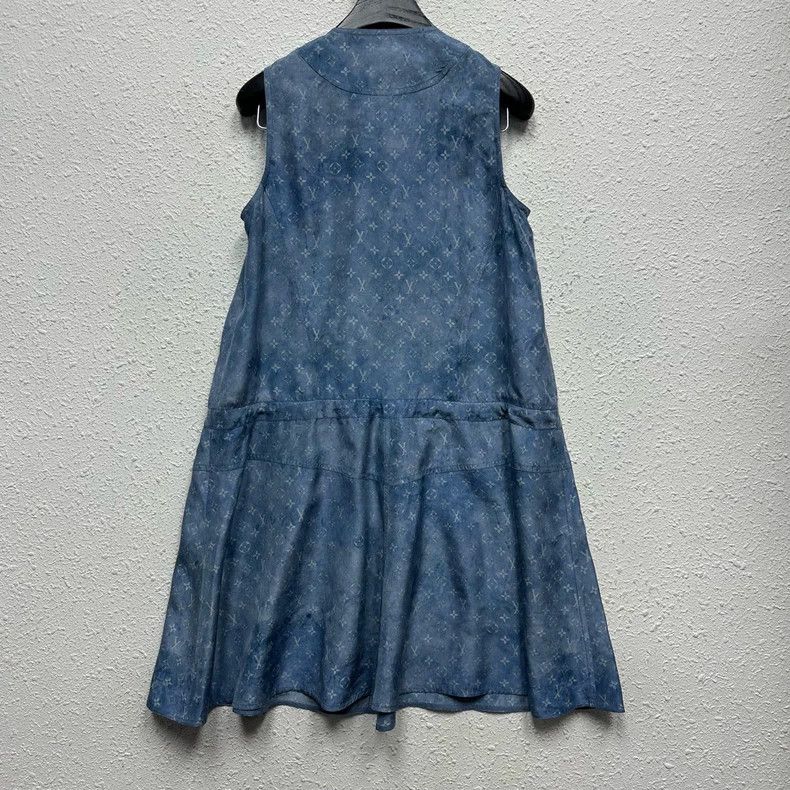 Louis Vuitton blue sleeveless dress by louis vuitton-dmc Size US 31 - 2 Thumbnail