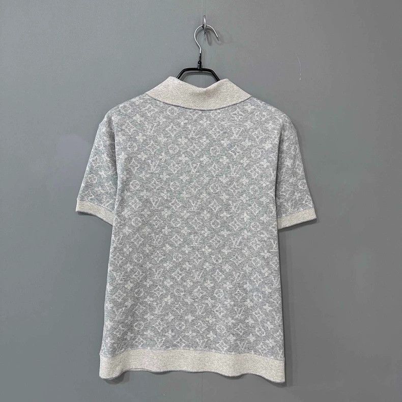Louis Vuitton gray logo print short sleeve polo shirt-dmc Size US M / EU 48-50 / 2 - 3 Thumbnail