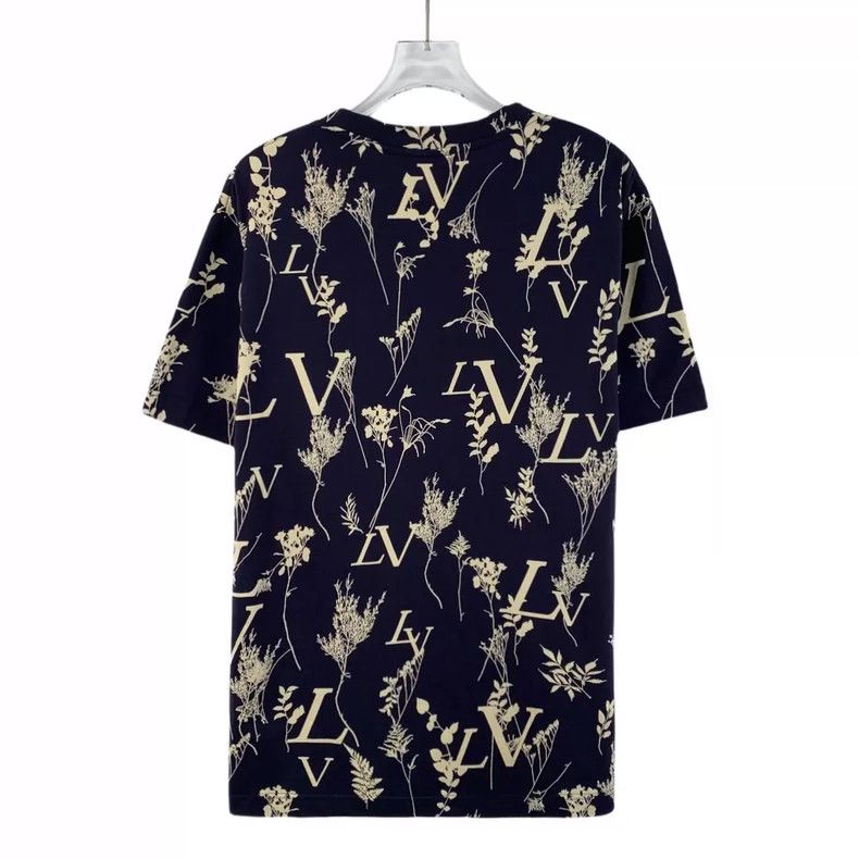 Louis Vuitton louis vuitton navy floral logo t-shirt-dmc Size US M / EU 48-50 / 2 - 2 Thumbnail