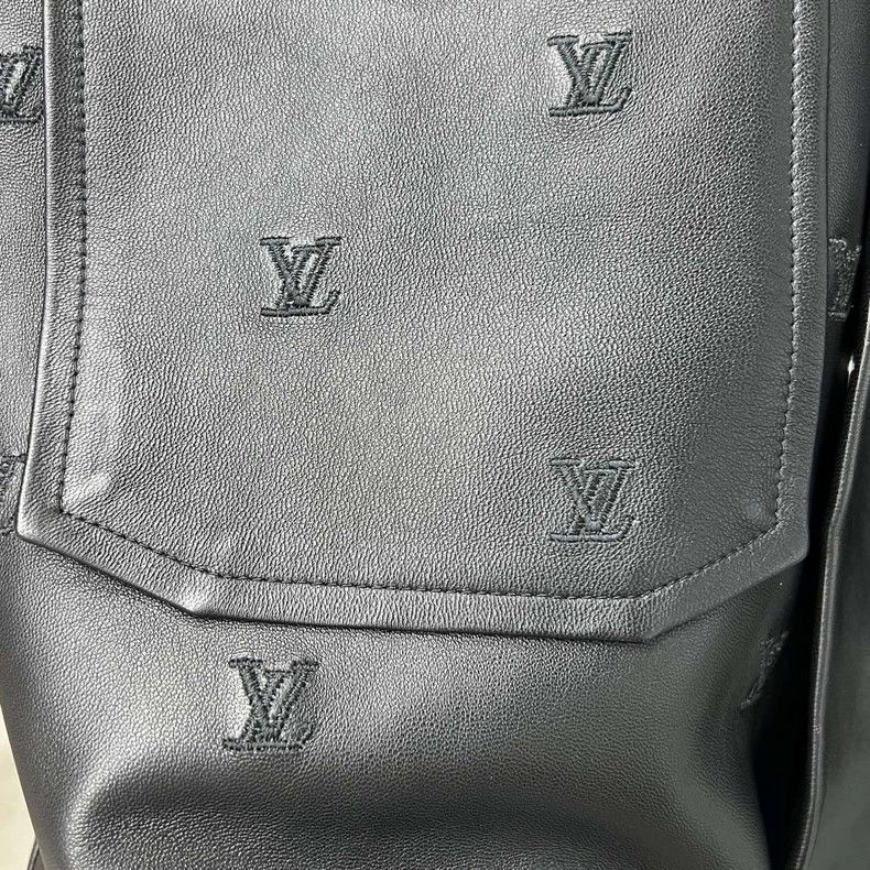 Louis Vuitton louis vuitton black embroidered leather jacket-dmc Size US XL / EU 56 / 4 - 6 Thumbnail
