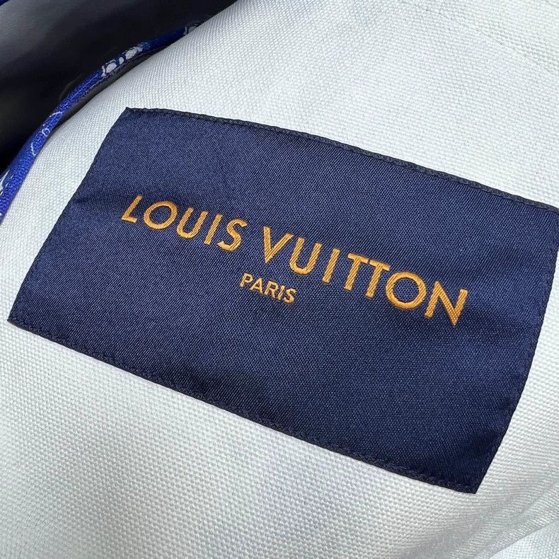 Louis Vuitton louis vuitton blue leather sleeve jacket-dmc Size US L / EU 52-54 / 3 - 3 Thumbnail
