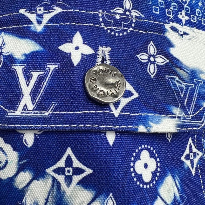 Louis Vuitton louis vuitton blue leather sleeve jacket-dmc Size US L / EU 52-54 / 3 - 7 Thumbnail
