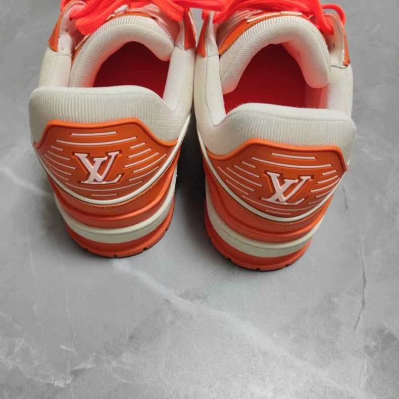 Louis Vuitton LV Orange Trainer Sneakers Size 8.5-dmc Size US 8.5 / EU 41-42 - 4 Thumbnail