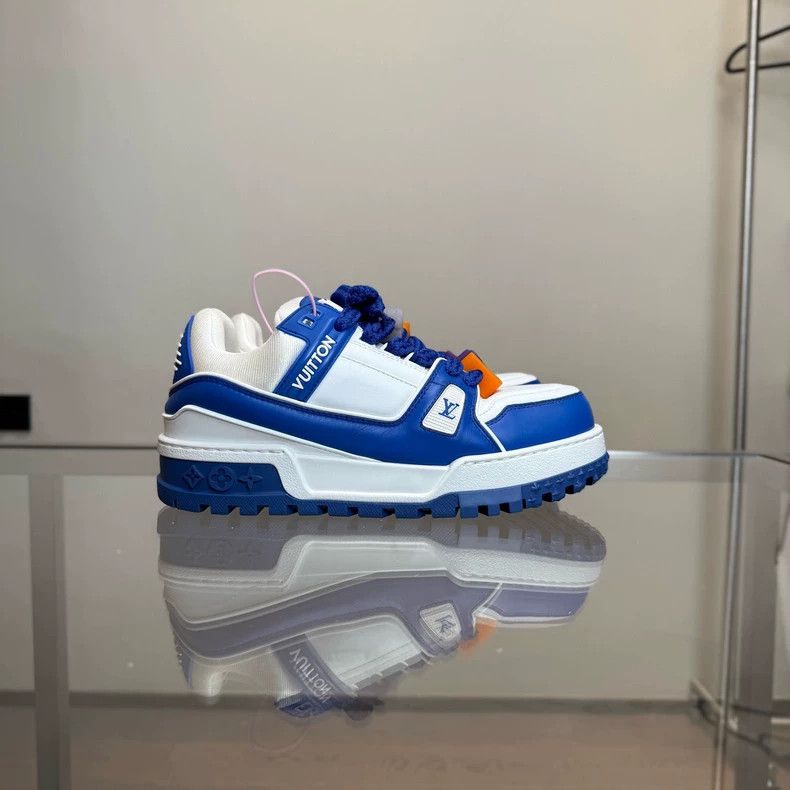 Louis Vuitton louis vuitton trainer maxi white blue-dmc Size US 8 / EU 41 - 2 Thumbnail