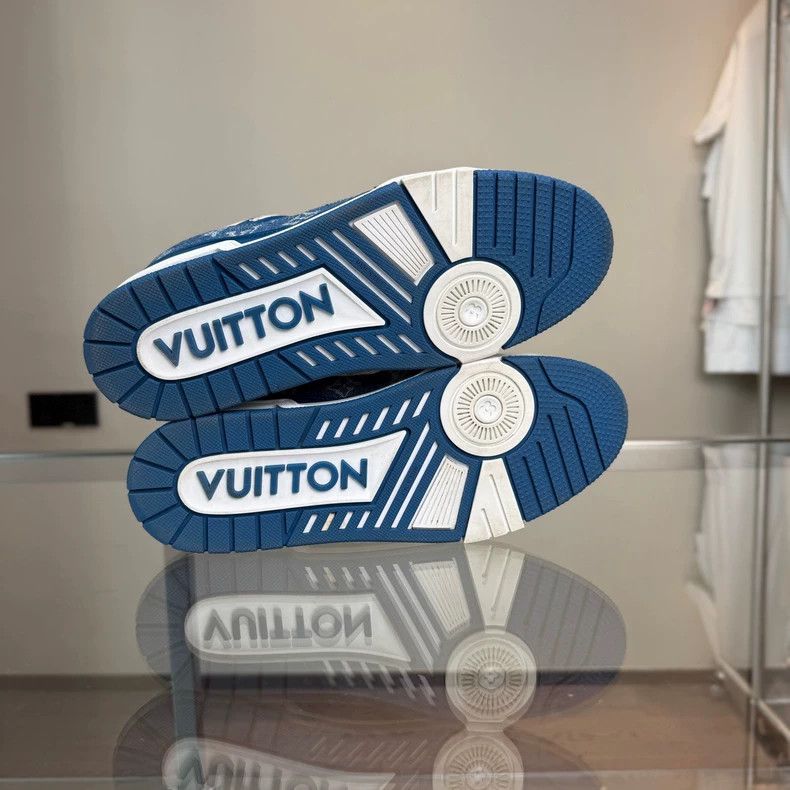 Louis Vuitton louis vuitton lv trainer sneakers in blue-dmc Size US 9 / EU 42 - 7 Thumbnail