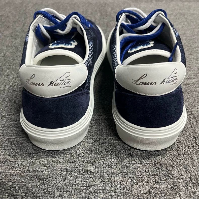 Louis Vuitton louis vuitton blue low-top fashion sneakers-dmc Size US 5.5 / EU 38 - 3 Thumbnail