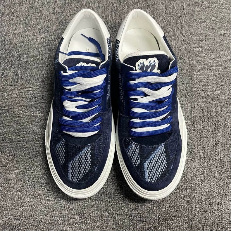 Louis Vuitton louis vuitton blue low-top fashion sneakers-dmc Size US 5.5 / EU 38 - 2 Thumbnail