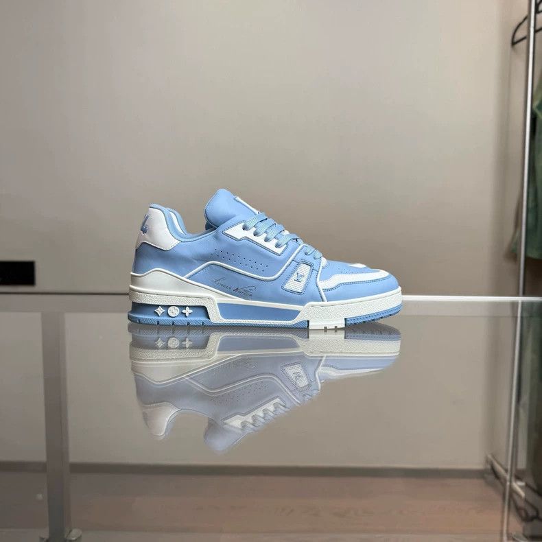 Louis Vuitton louis vuitton lv trainer sky blue sneakers-dmc Size US 9.5 / EU 42-43 - 3 Thumbnail