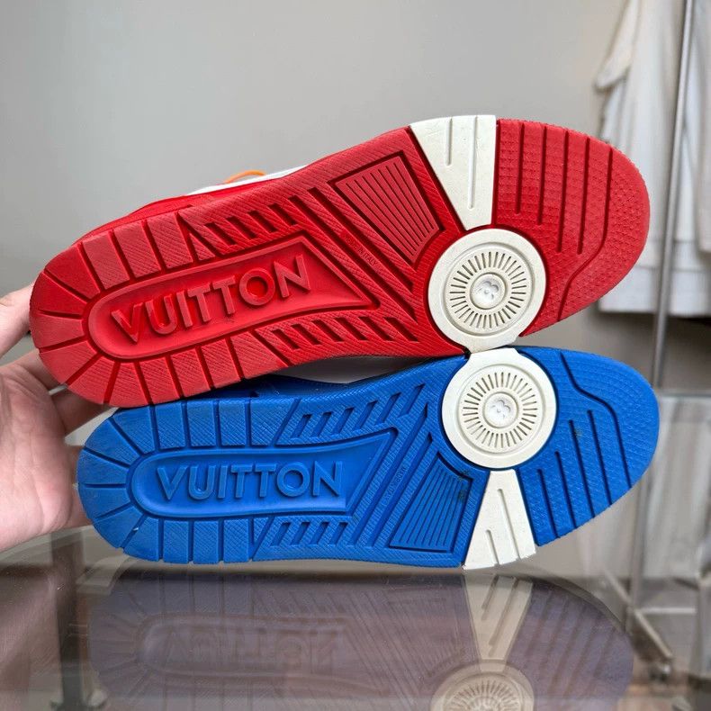 Louis Vuitton lv louis vuitton trainer sneakers red white-dmc Size US 8.5 / EU 41-42 - 6 Thumbnail
