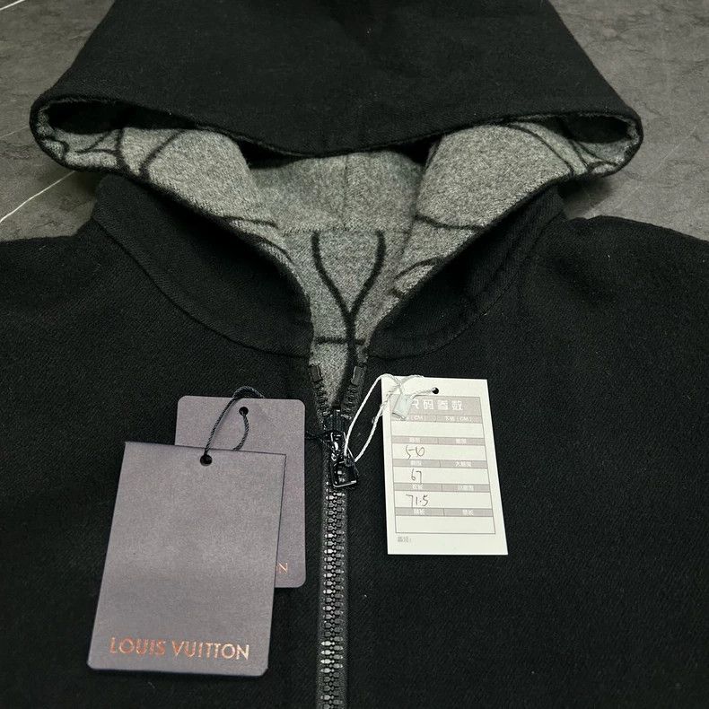 Louis Vuitton Louis Vuitton Black Hooded Zip Jacket-dmc Size US L / EU 52-54 / 3 - 3 Thumbnail