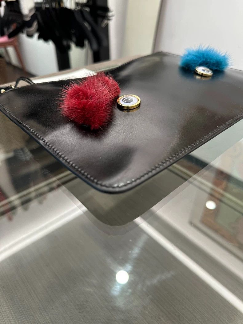 Sophie Hulme sophie hulme black clutch with colorful accents-dmc Size ONE SIZE - 6 Thumbnail