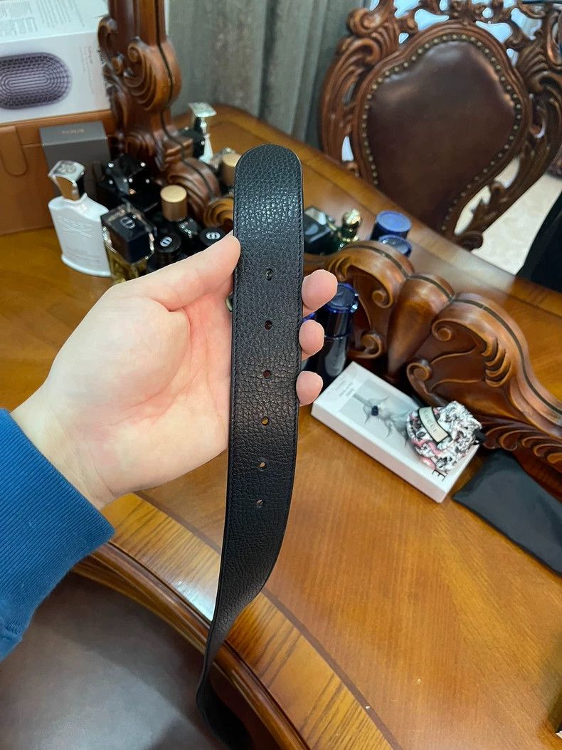 Gucci gucci reversible leather belt with gold buckle-dmc Size ONE SIZE - 6 Thumbnail