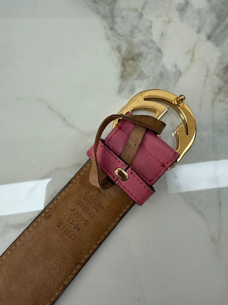 Gucci gucci pink leather belt size 85-dmc Size ONE SIZE - 3 Thumbnail