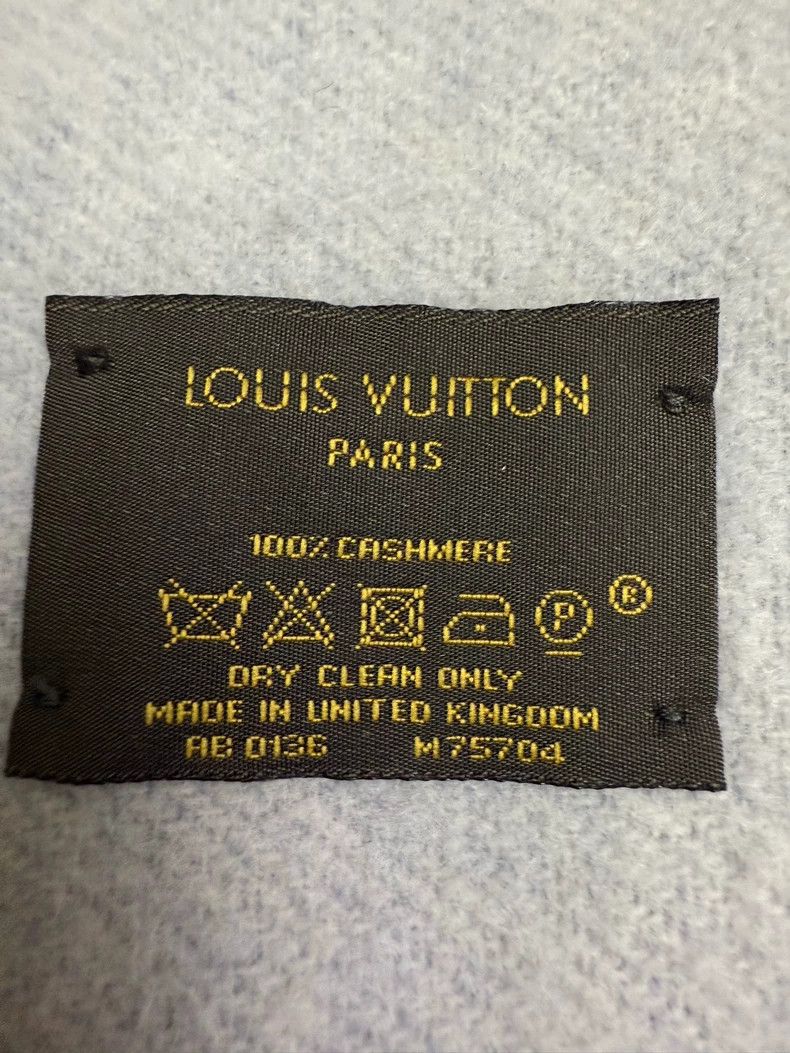 Louis Vuitton louis vuitton blue cashmere scarf reversible-dmc Size ONE SIZE - 4 Thumbnail