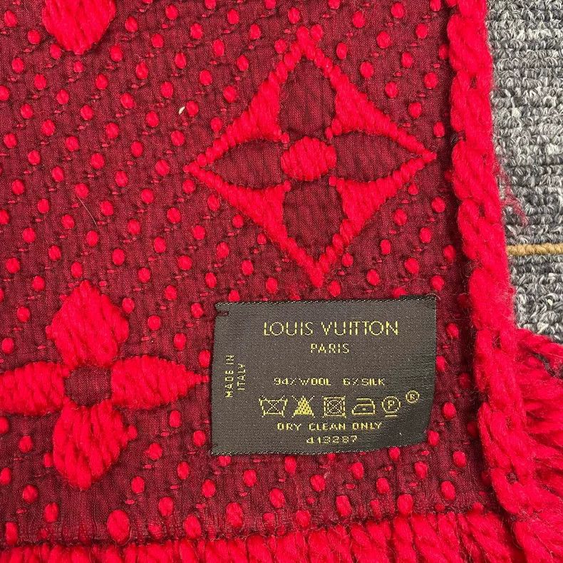 Louis Vuitton louis vuitton red fringed scarf-dmc Size ONE SIZE - 4 Thumbnail