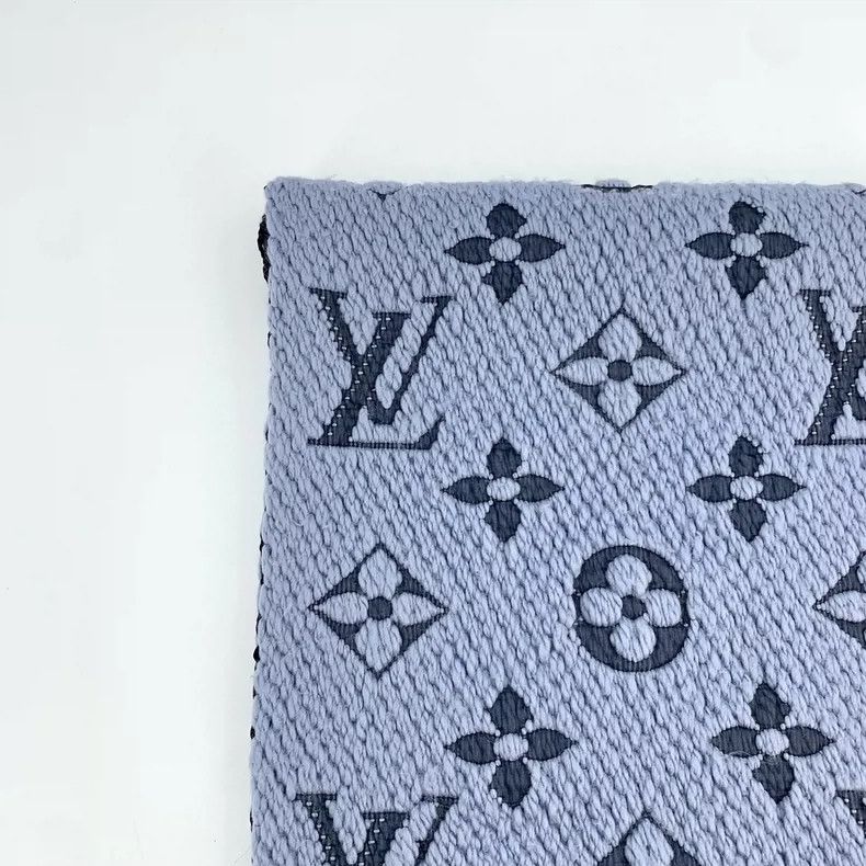 Louis Vuitton louis vuitton light blue wool logo scarf-dmc Size ONE SIZE - 2 Thumbnail