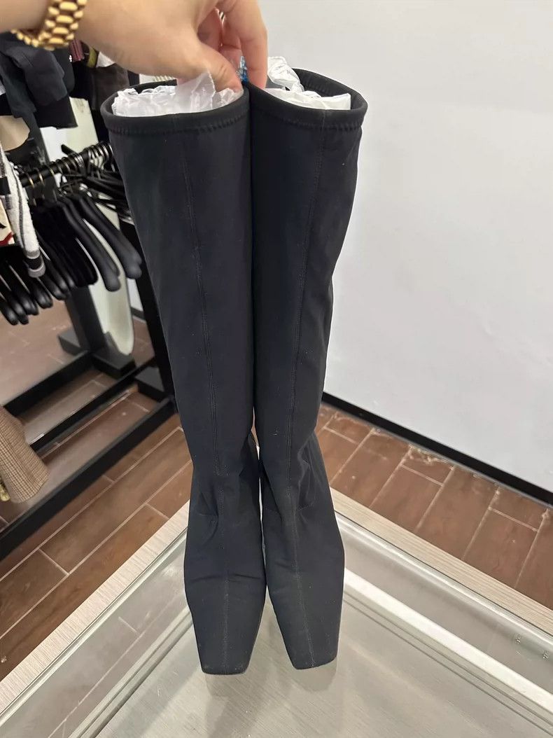 Gucci black gucci knee-high heeled boots-dmc Size US 7.5 / EU 40-41 - 2 Thumbnail