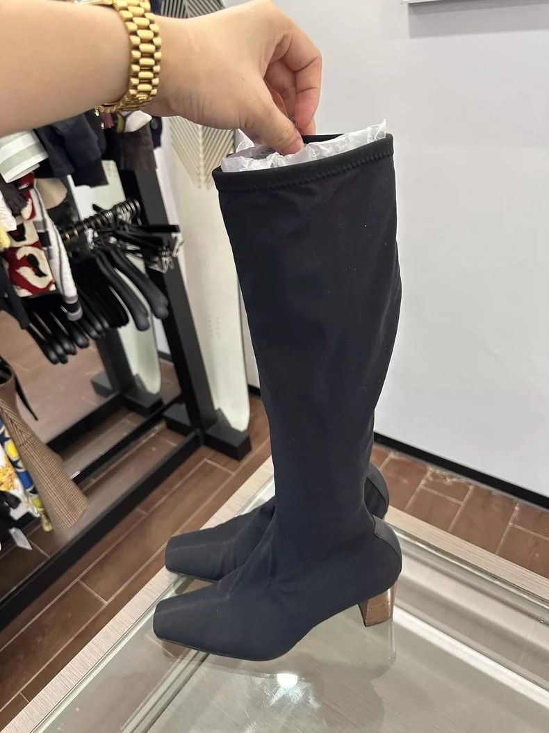 Gucci black gucci knee-high heeled boots-dmc Size US 7.5 / EU 40-41 - 3 Thumbnail