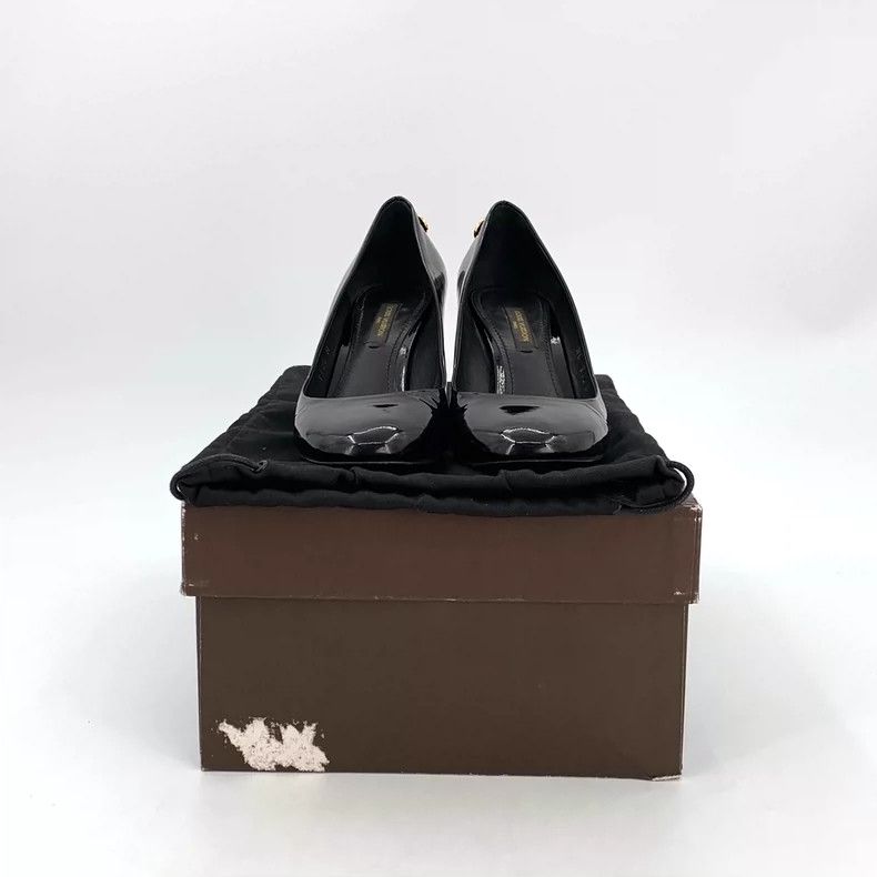 Louis Vuitton louis vuitton black glossy high heels-dmc Size US 5 / EU 37 - 9 Thumbnail