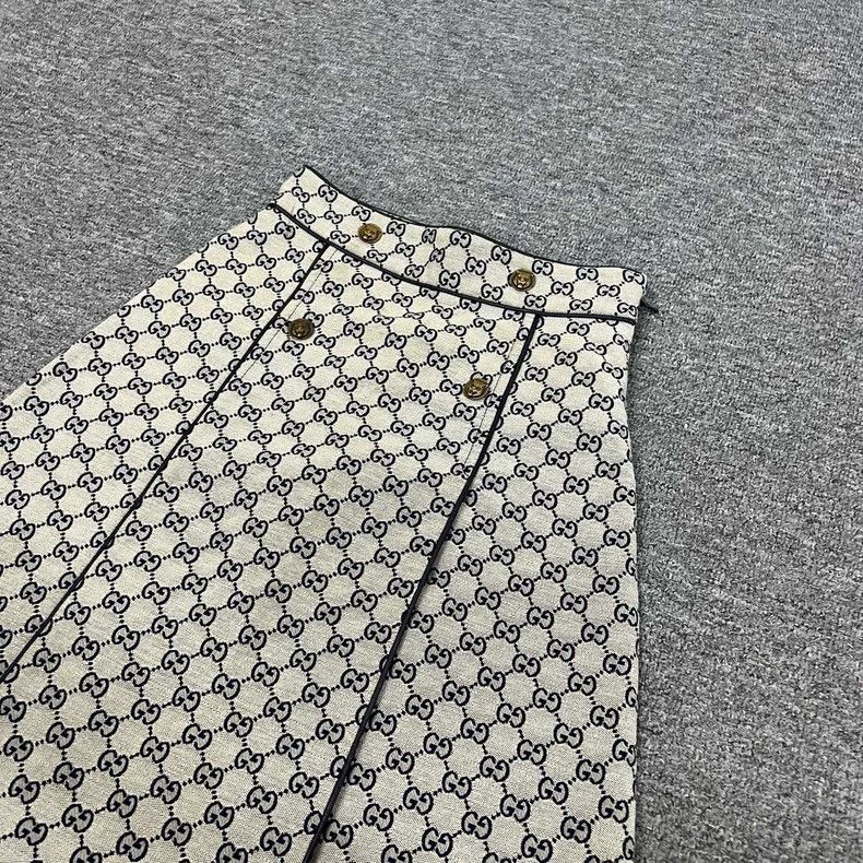 Gucci gucci printed double g button skirt-dmc Size US 36 / EU 52 - 3 Thumbnail