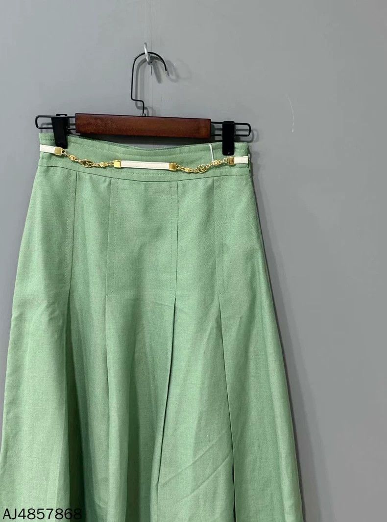 Gucci green gucci chain A-line skirt-dmc Size US 36 / EU 52 - 3 Thumbnail