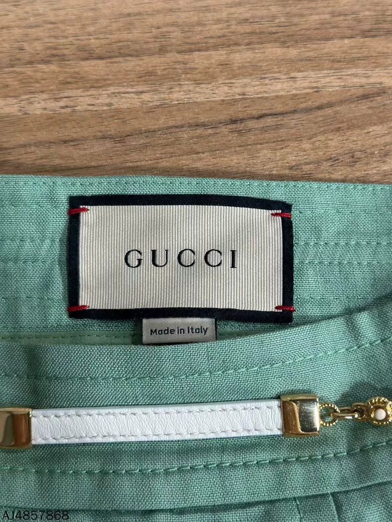 Gucci green gucci chain A-line skirt-dmc Size US 36 / EU 52 - 6 Thumbnail