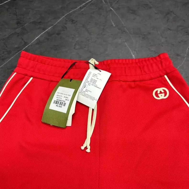Gucci gucci red wide-leg logo pants-dmc Size US 31 - 4 Thumbnail