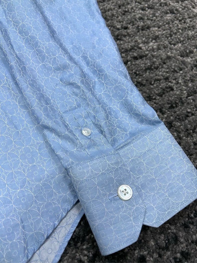Louis Vuitton louis vuitton light blue silk button-up shirt-dmc Size US XL / EU 56 / 4 - 3 Thumbnail