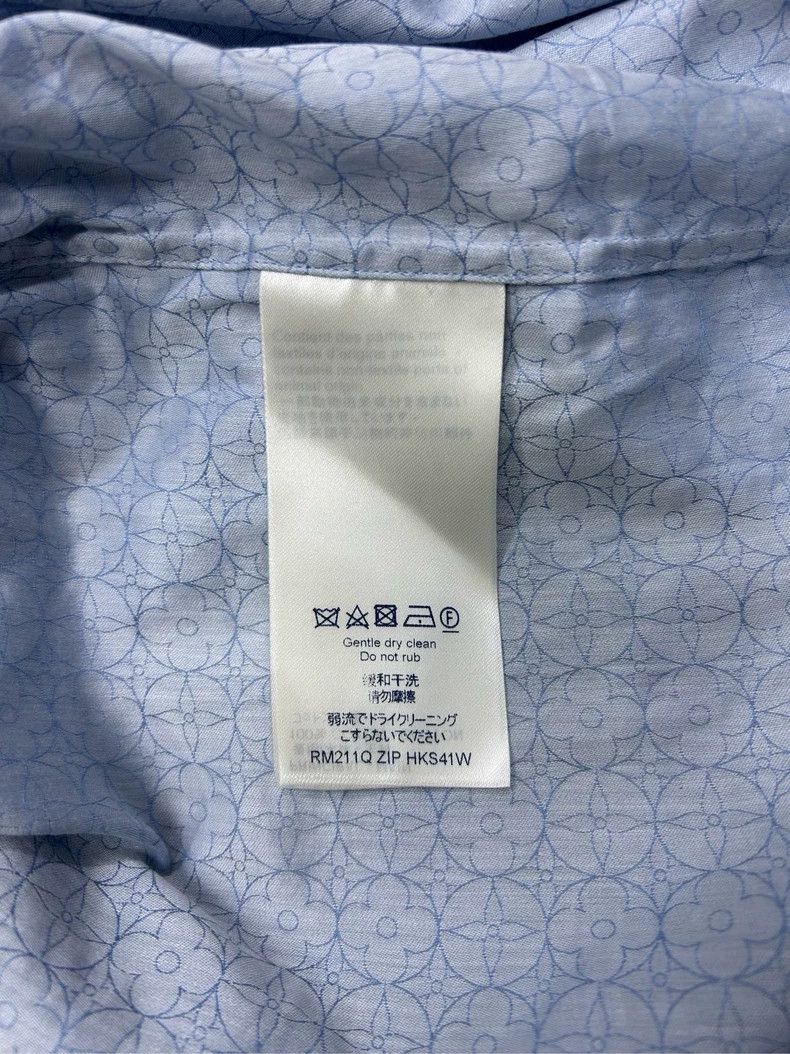 Louis Vuitton louis vuitton light blue silk button-up shirt-dmc Size US XL / EU 56 / 4 - 5 Thumbnail
