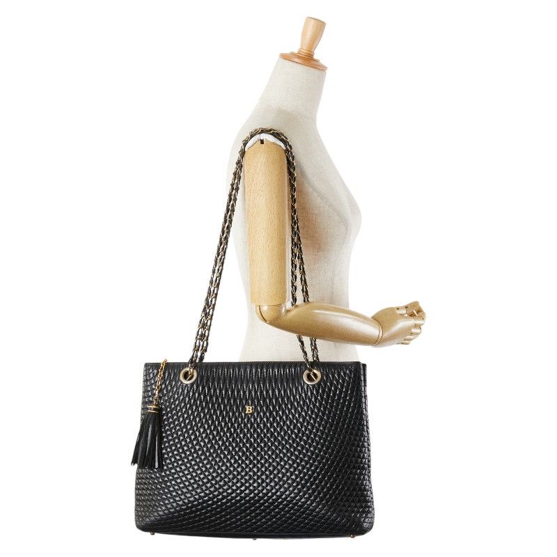 Bally Bally Bally Quilting Tassel Calf Leather Shoulder Bag Leather Shoulder Bag DUTY FREE for USA Size ONE SIZE - 12 Thumbnail