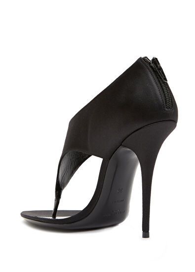 Saint Laurent Paris sean sandals in crepe satin and rhinestones Size US 10 / IT 40 - 3 Thumbnail