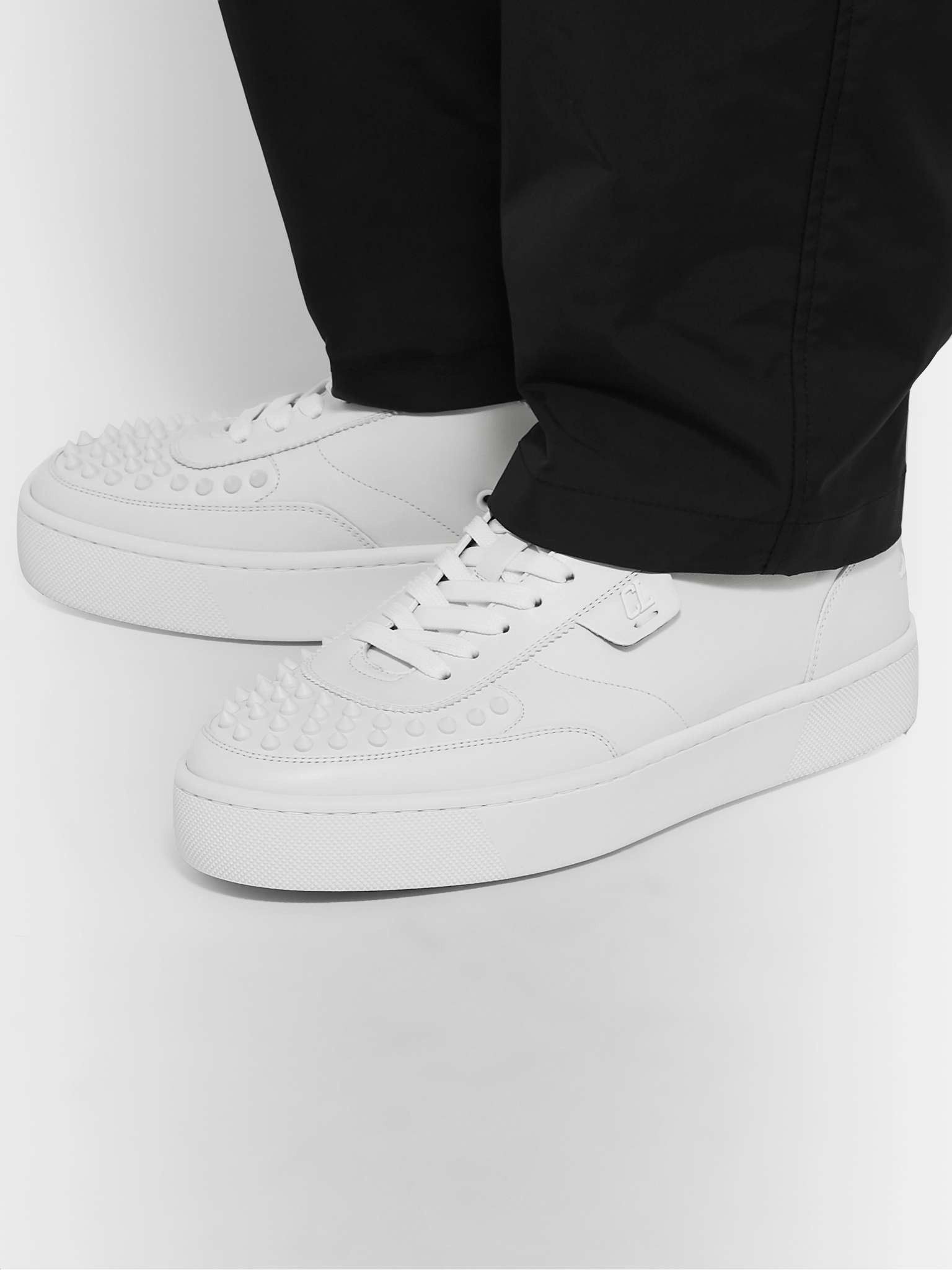 Christian Louboutin happyrui spiked leather sneakers Size US 9 / EU 42 - 3 Thumbnail